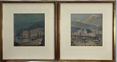 Lot 339 - Attributed to Donald Maxwell (1877-1936) two watercolours, signed with initials, 20cm x 19cm, glazed frames