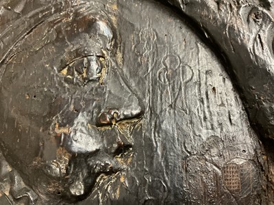 Lot 1512 - Henry VIII period carved oak Romayne type panel depicting a profile of a figure, circa 1530, probably Devonshire Provenance: Hatherleigh Antiques, Devon, 7th April, 2001