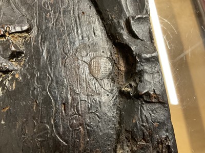 Lot 1512 - Henry VIII period carved oak Romayne type panel depicting a profile of a figure, circa 1530, probably Devonshire Provenance: Hatherleigh Antiques, Devon, 7th April, 2001