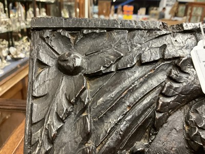 Lot 1512 - Henry VIII period carved oak Romayne type panel depicting a profile of a figure, circa 1530, probably Devonshire Provenance: Hatherleigh Antiques, Devon, 7th April, 2001