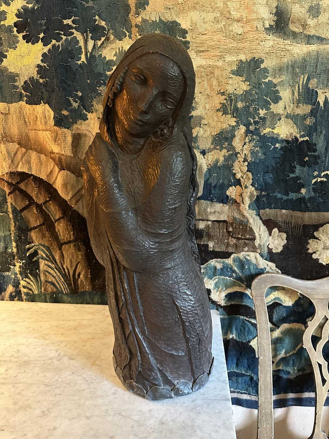 Lot 1514 - *Sir Charles Thomas Wheeler (1892-1974) carved wooden sculpture - The Madonna, believed to be a portrayal of his wife, Muriel, a sculptor and painter in her own right, NB: Wheeler was the...