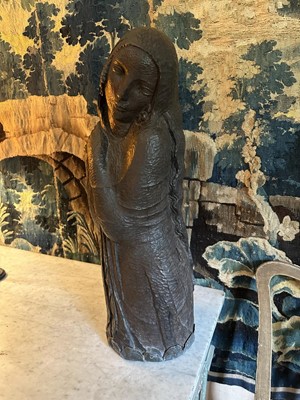Lot 1514 - *Sir Charles Thomas Wheeler (1892-1974) carved wooden sculpture - The Madonna, believed to be a portrayal of his wife, Muriel, a sculptor and painter in her own right, NB: Wheeler was the...
