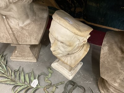 Lot 1515 - Classical plaster bust, probably depicting Girolamo Beniveni, 46cm high