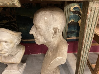 Lot 1516 - Classical plaster bust, probably depicting Marcus Tullius Cicero, 57cm high