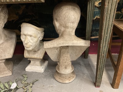 Lot 1516 - Classical plaster bust, probably depicting Marcus Tullius Cicero, 57cm high