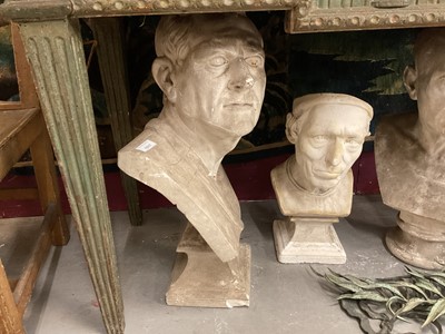 Lot 1517 - Classical plaster bust of a Roman character, 64cm high