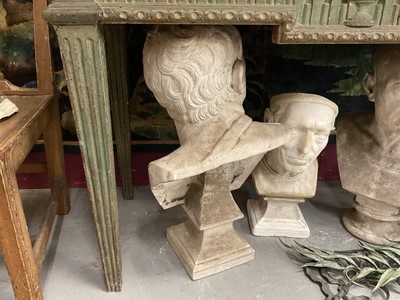 Lot 1517 - Classical plaster bust of a Roman character, 64cm high