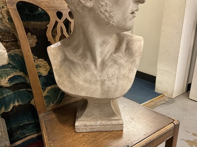 Lot 1518 - Classical plaster bust of a Roman emperor, 68cm high