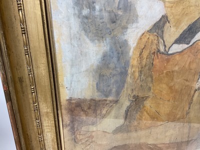 Lot 1538 - Chantal Quenneville, first half 20th century, oil on canvas - portrait of a seated girl, Poppet John, daughter of Augustus John, in gilt framed oval foot
