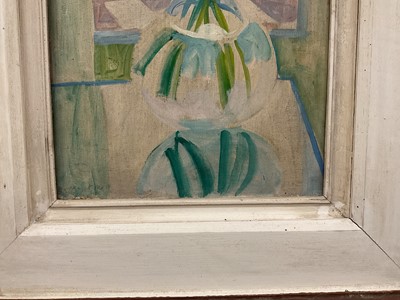 Lot 1541 - *Margaret Mellis (1914-2009) oil on board - Still Life Anemones, signed, in painted frame Provenance: The Simon Carter Gallery, Woodbridge, 17th September 1988