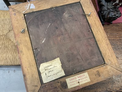 Lot 1545 - Valentine Cameron Prinsep (1838-1904) oil sketch - Renaissance Figures, Benedict and Beatrice, Much Ado about Nothing, in gilt frame. A sketch for Royal Academy picture of 1864, No. 560