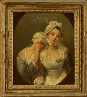 Lot 1048 - Manner of Jean-Baptiste Greuze (1725-1805) oil on canvas - The Village Bride, in gilt frame