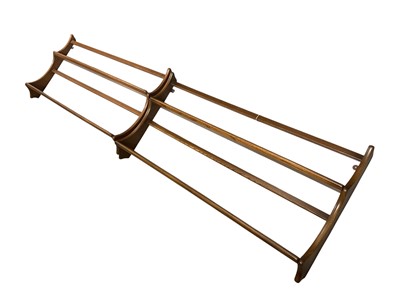 Lot 5321 - Pair of Ercol elm hanging plate racks