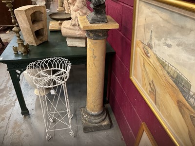 Lot 1863 - 19th century, or earlier, marble column of classical form, 109cm high