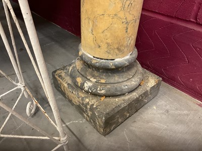 Lot 1863 - 19th century, or earlier, marble column of classical form, 109cm high
