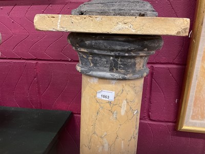 Lot 1863 - 19th century, or earlier, marble column of classical form, 109cm high