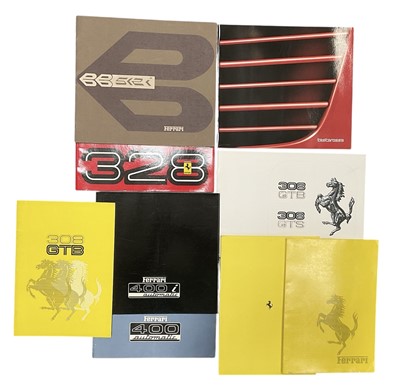 Lot 2 - Group of Ferrari sales brochures to include 328, Testarossa, 400i and 308 GTB, (9 brochures).