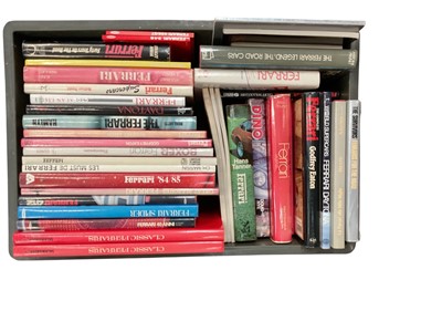 Lot 5 - Ferrari and Alfa Romeo interest books- three boxes of various model specific and other reference books, (3 boxes).