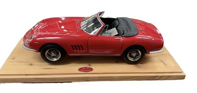 Lot 7 - Ferrari 275 GT5/4 diecast model- HE14 by Enrica (Italy), on wooden plinth with Perspex display case.