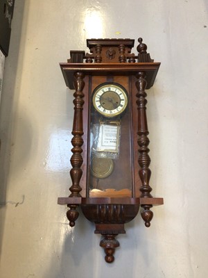 Lot 5168 - Vienna style mahogany wall clock