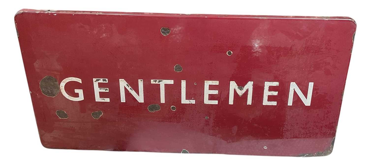 Lot 69 - British Railways Midlands Region 'Gentlemen' enamel sign, circa 1950s