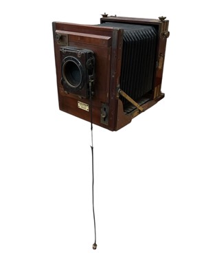Lot 2852 - 19th century plate camera by Thomas of Pall Mall, and other vintage cameras and equipment