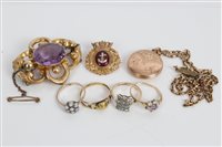 Lot 3387 - Gold (9ct) and enamel sweetheart brooch,...