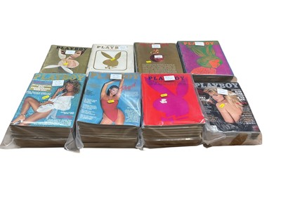 Lot 1237 - Good almost complete run of Playboy 1960's to 1994
