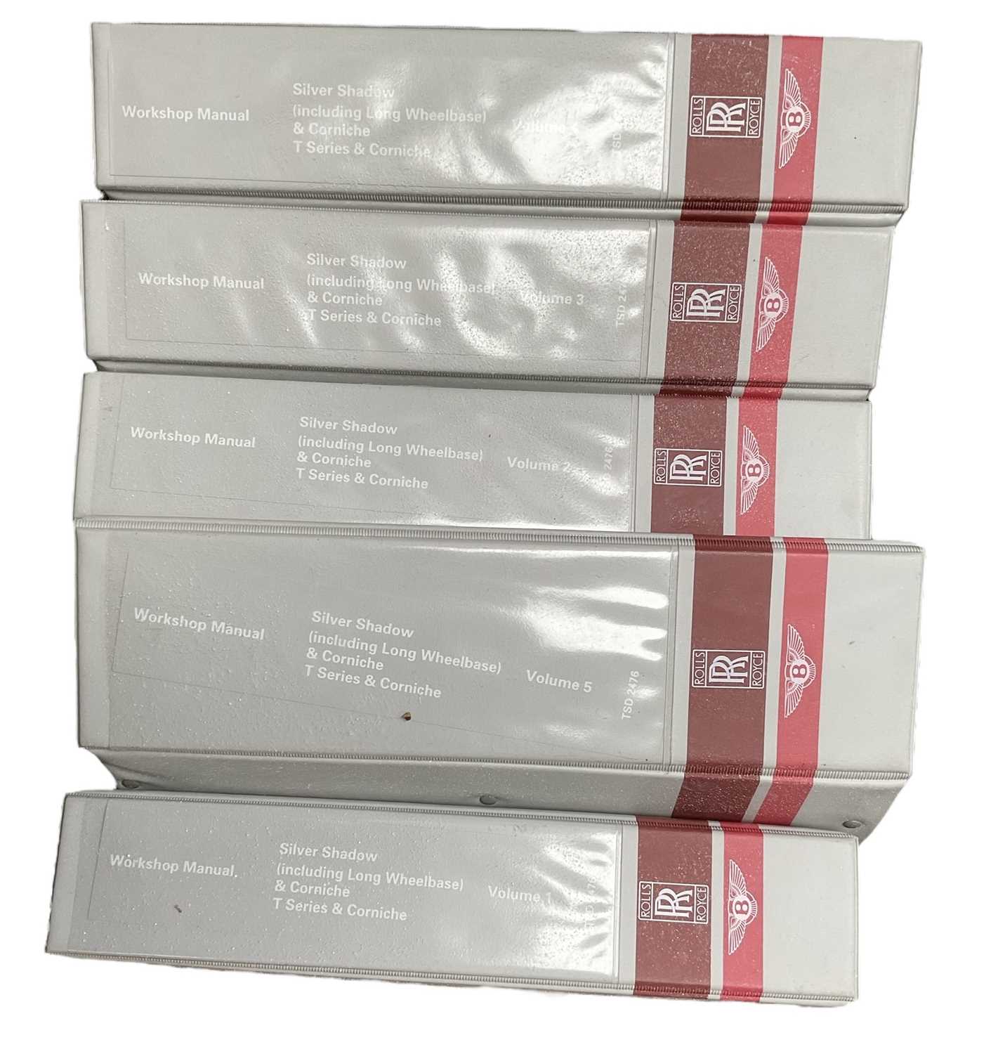 Lot 51 - Rolls-Royce Silver Shadow & T Series & Corniche Workshop manuals - 5 volumes in original bindings