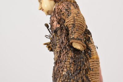 Lot 914 - Continental carved wood and ivory figure of an infant Jesus
