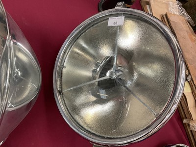 Lot 88 - Pair of 1940s / 50s Lucas P100 headlights.
