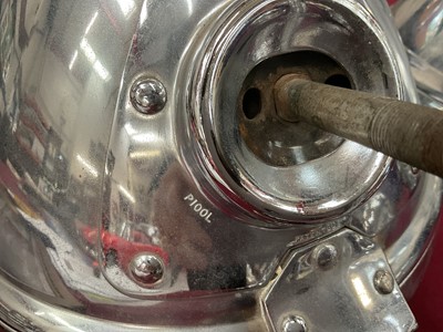 Lot 88 - Pair of 1940s / 50s Lucas P100 headlights.