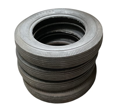 Lot 101 - Five Firestone and Dunlop 6.50 - 19 car tyres, together with 3 inner tubes (8).