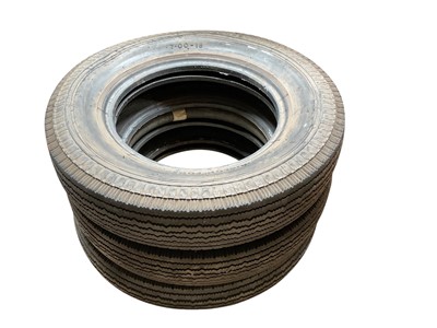 Lot 102 - Set of three Dunlop Fort 7.00 - 18 car tyres, and another 6.00 / 6.50 - 19, (4).