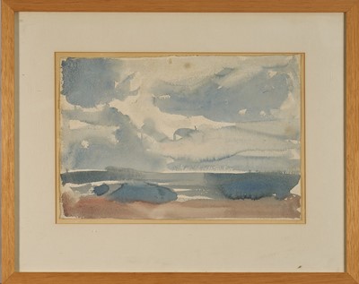 Lot 1084 - Harry Becker (1865-1928) watercolour, Land and Sky study, Blyth Estuary