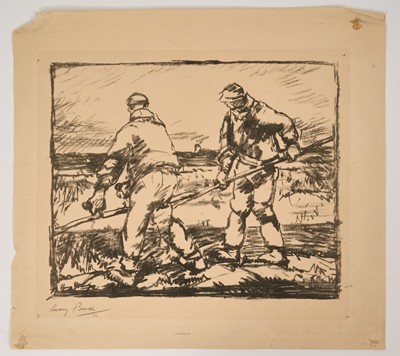 Lot 1041 - Harry Becker (1865-1928) lithograph, Scythers, 1913, signed and dated '13