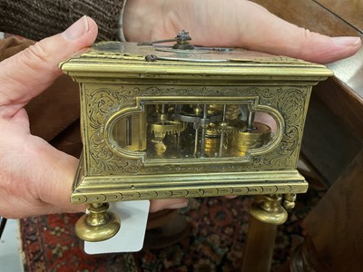 Lot 800 - Scarce 17th / 18th century and later German alarm table clock