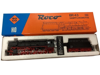 Lot 1759 - Roco HO Gauge BR43 2-10-0 Red & black livery Damplokomotive with 8 wheel tender, boxed 04126A and Piko BR52 19-20 2-10-0 red & black livery Guterzuglokomotive with 8 wheel tender and thr...
