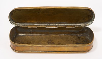Lot 855 - 19th century German brass tobacco box