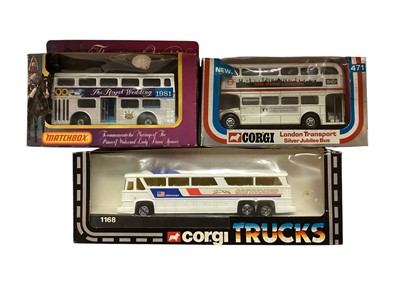 Lot 1774 - Diecast buses & coaches, boxed & loose (1 box)