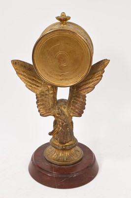 Lot 899 - Early to mid 19th century Empire-style gilt bronze desk aneroid barometer
