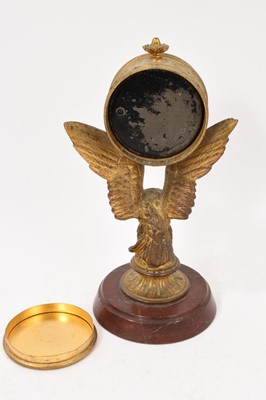 Lot 899 - Early to mid 19th century Empire-style gilt bronze desk aneroid barometer
