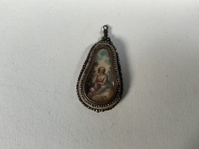 Lot 859 - George III portrait miniature on ivory