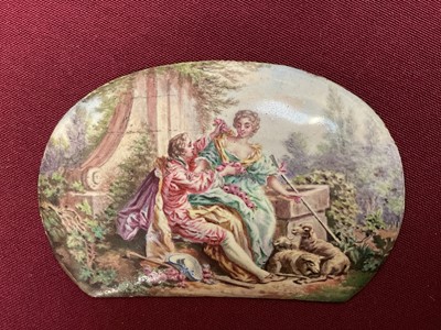 Lot 857 - Two 18th century painted enamel plaques