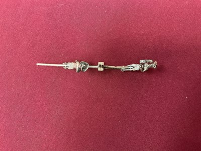 Lot 852 - Dutch silver mechanical toy, of two woodcutters, 11cm wide, Amsterdam mark