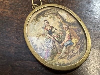 Lot 864 - Group of vertu items including portrait miniatures