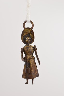 Lot 886 - Rare 18th or early 19th century sailor’s novelty articulated and risqué charm fob