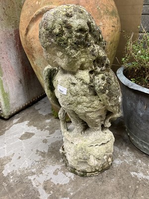 Lot 1931 - 19th century carved stone owl