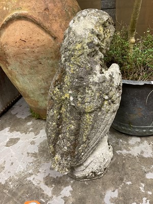 Lot 1931 - 19th century carved stone owl