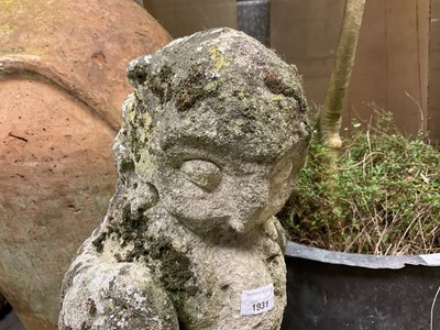 Lot 1931 - 19th century carved stone owl